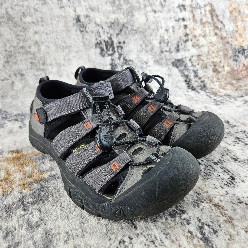 KEEN Newport H2 Kids Sport Sandals Youth 3 Grey Black Waterproof Hiking Outdoor